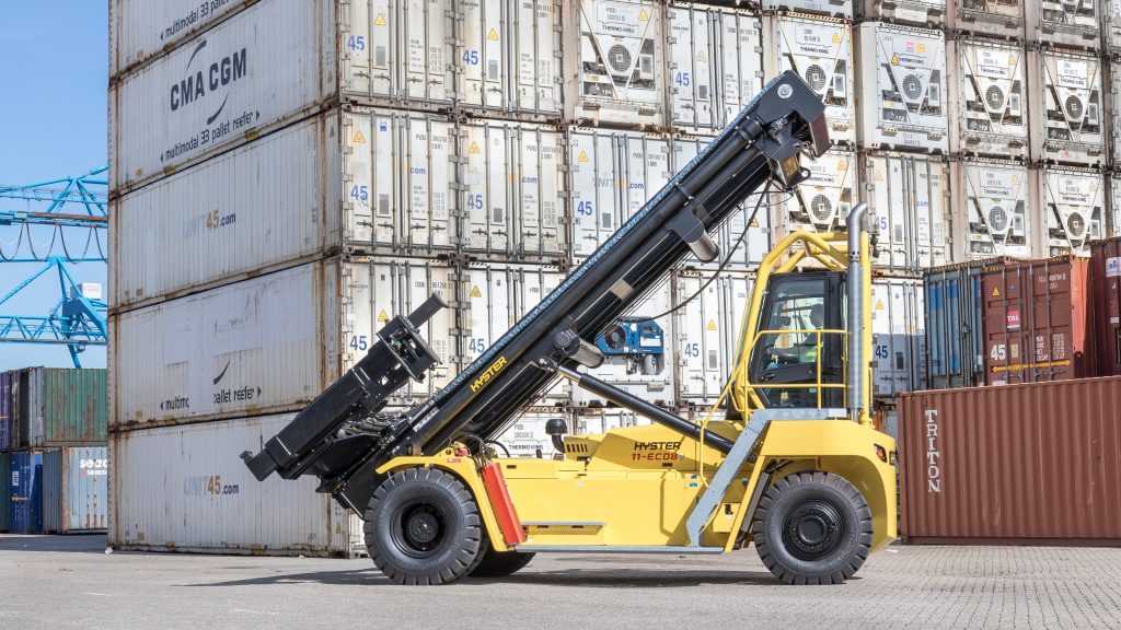 Hyster H11XM-ECD8 kontajnerovy manipulator so sklopnym stoziarom